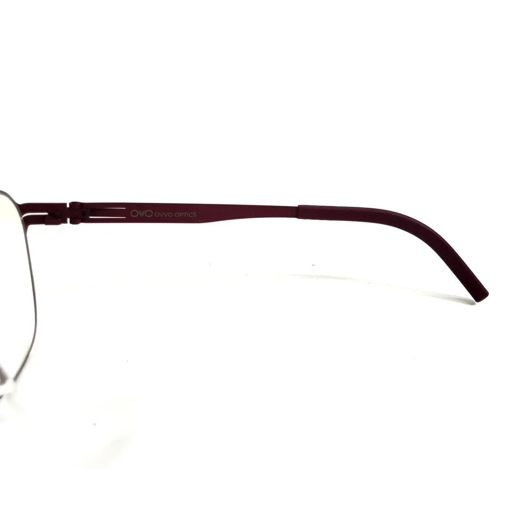 Ovvo Optics Eyeglasses Frames 3891 c5700 Burgundy Butterfly Wire Rim 52-18-135